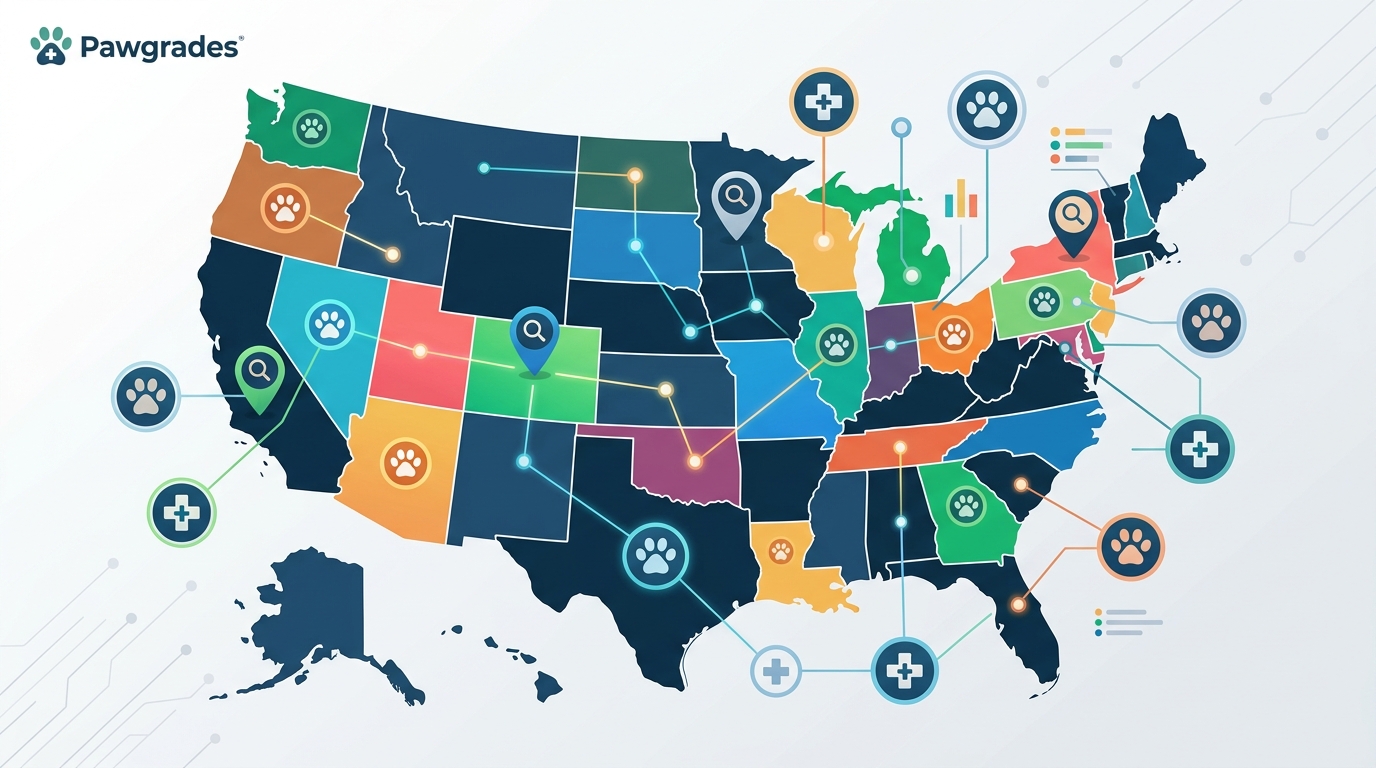 How to Search Pawgrades' Veterinary Clinic Directory by State