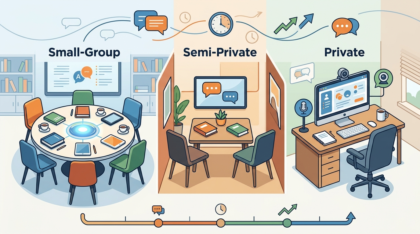 Small-Group vs. Semi-Private vs. Private Spanish Classes