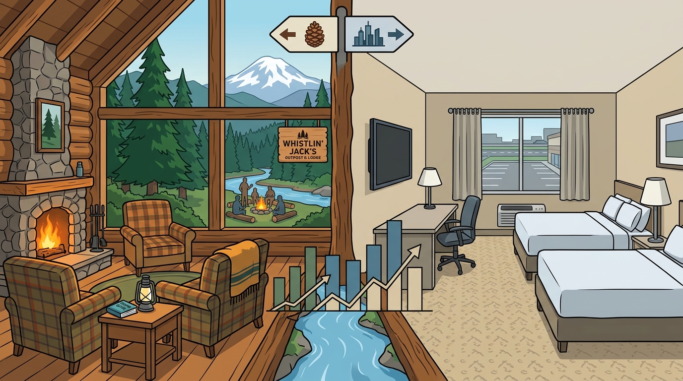 Whistlin' Jack's vs. Standard Hotels: Central Cascades Lodging