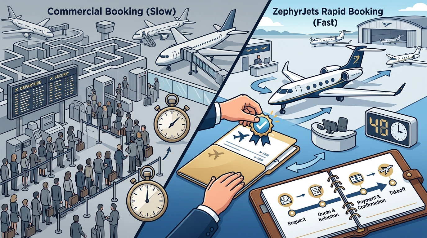 How to Book a Private Jet Charter in 4 Hours: A Step-by-Step