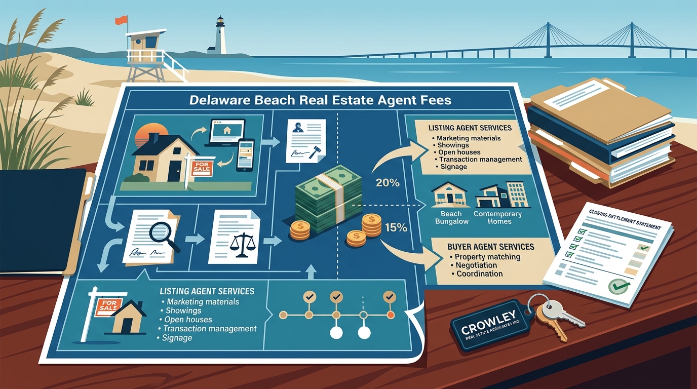Delaware Beach Real Estate Agent Fees and Commission Structures