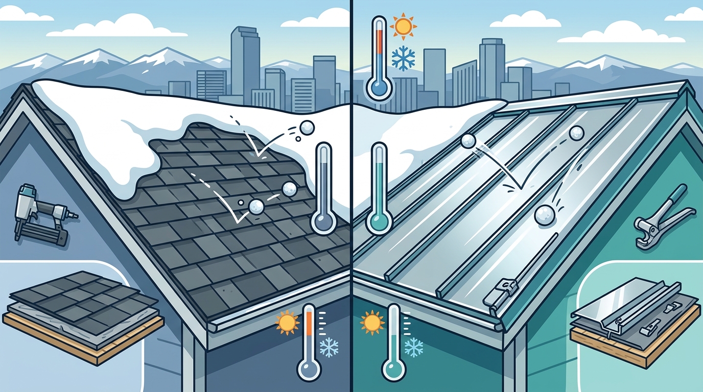 Roofing Materials Compared: Shingles vs Metal for Denver Homes