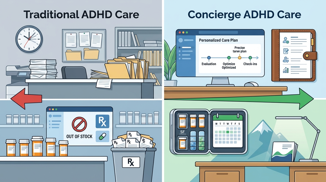 Concierge vs Traditional ADHD Care: Cost-Benefit for Pros