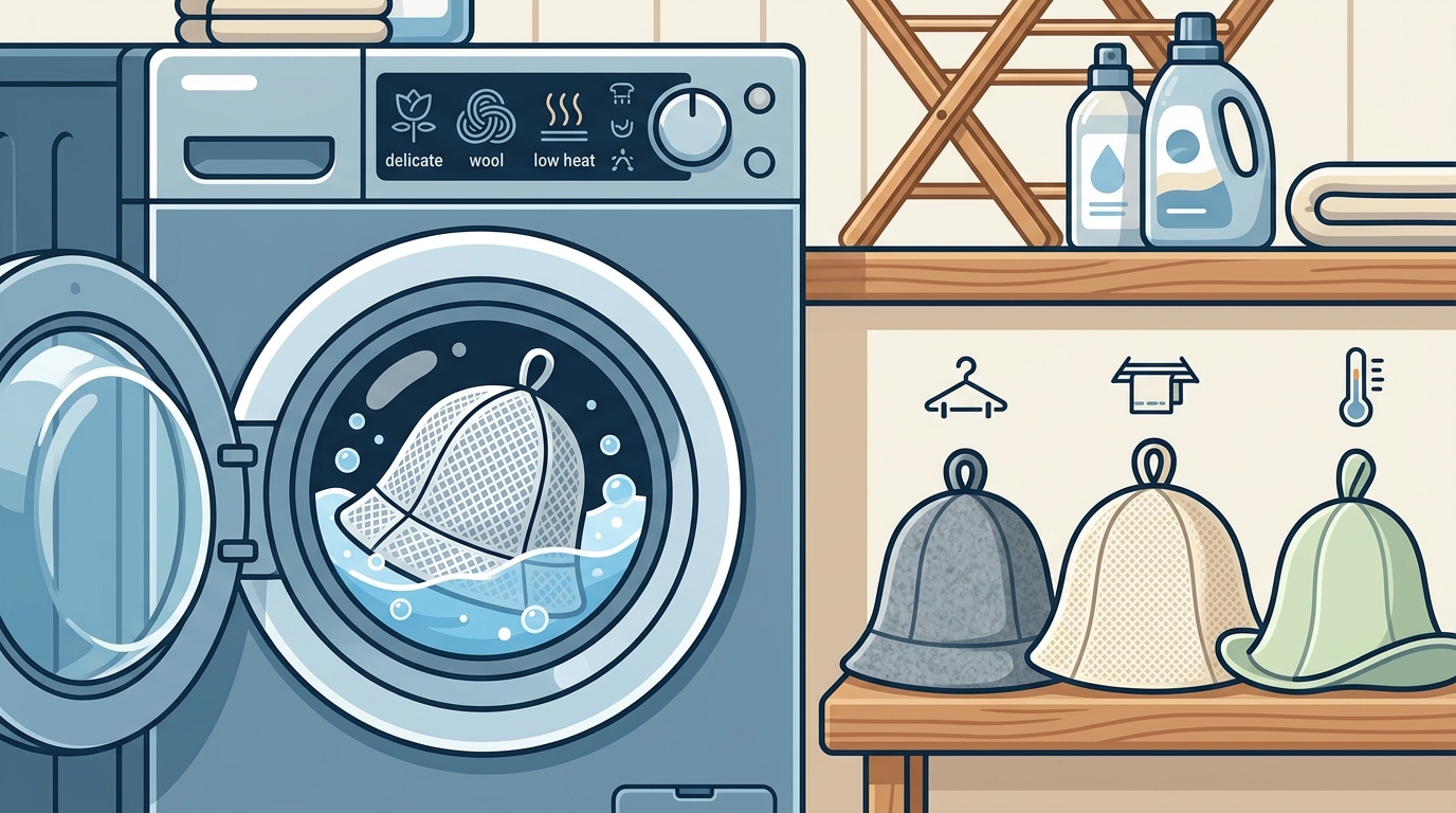 How to Wash Machine-Washable Sauna Hats Safely