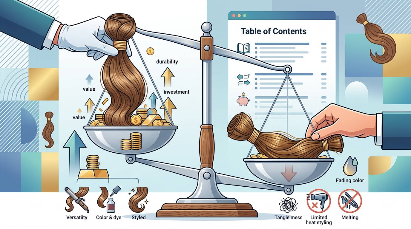 Human vs Synthetic Hair Extensions: Cost-Benefit Analysis