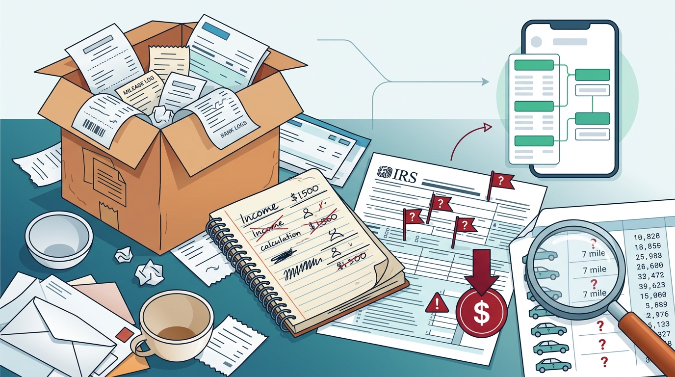Common Mistakes When Tracking Income, Mileage, and Taxes in One