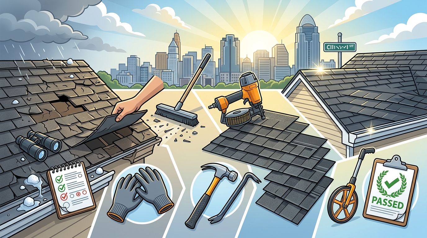 How to Get Your Cincinnati Roof Repaired After Hail or Storm Damage: A Step-by-Step Guide