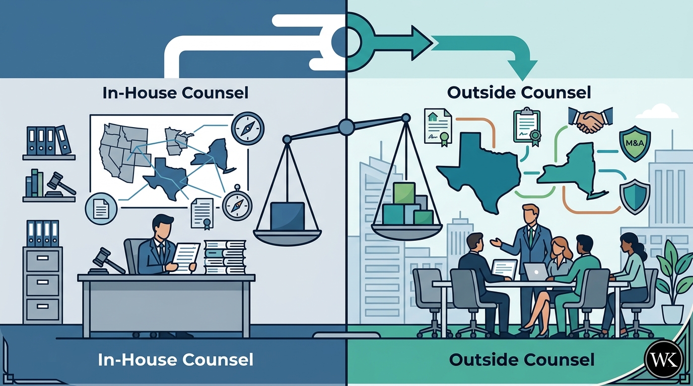 Multi-State Legal Support Models: In-House vs. Outside Counsel