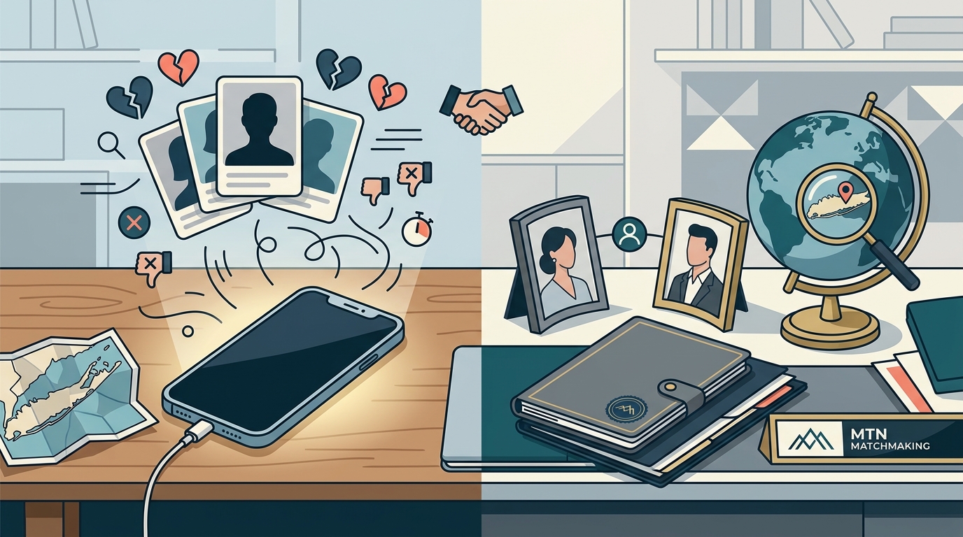 Why Long Island Singles Choose Professional Matchmaking Over App
