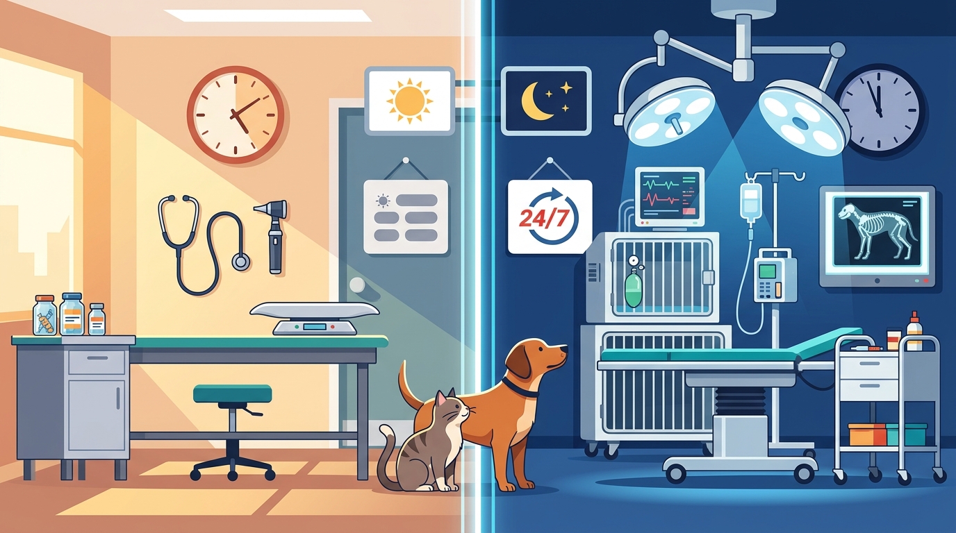 24/7 Emergency Vet vs. Regular Clinic: When to Go Where
