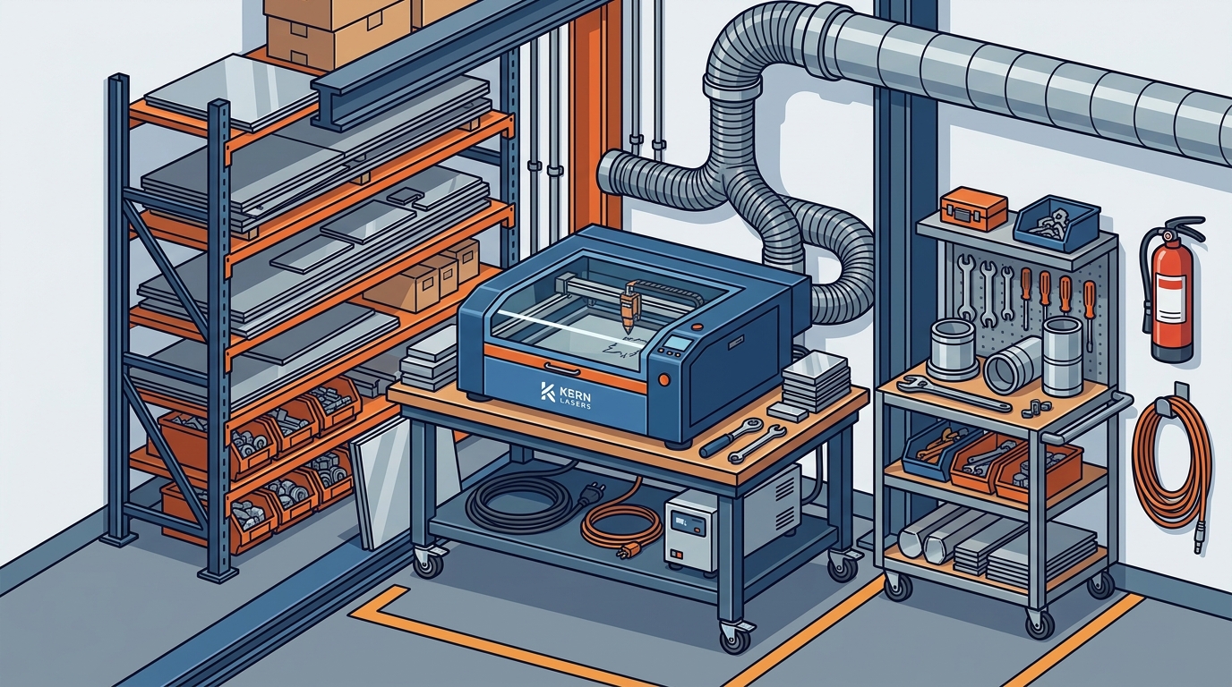 Installing a Compact Laser Cutter in Limited-Space Shops