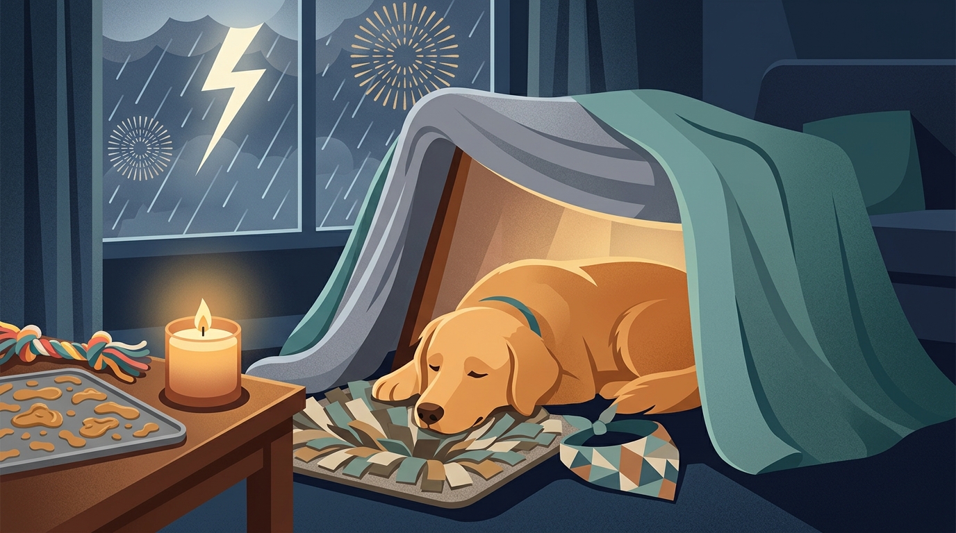 How to Calm Your Dog During Thunderstorms and Fireworks
