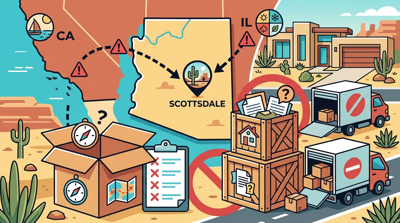 Common Relocation Mistakes When Moving to Scottsdale from CA or