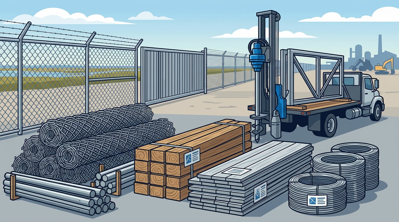 Fence Materials & Costs for Small Business in Matagorda County