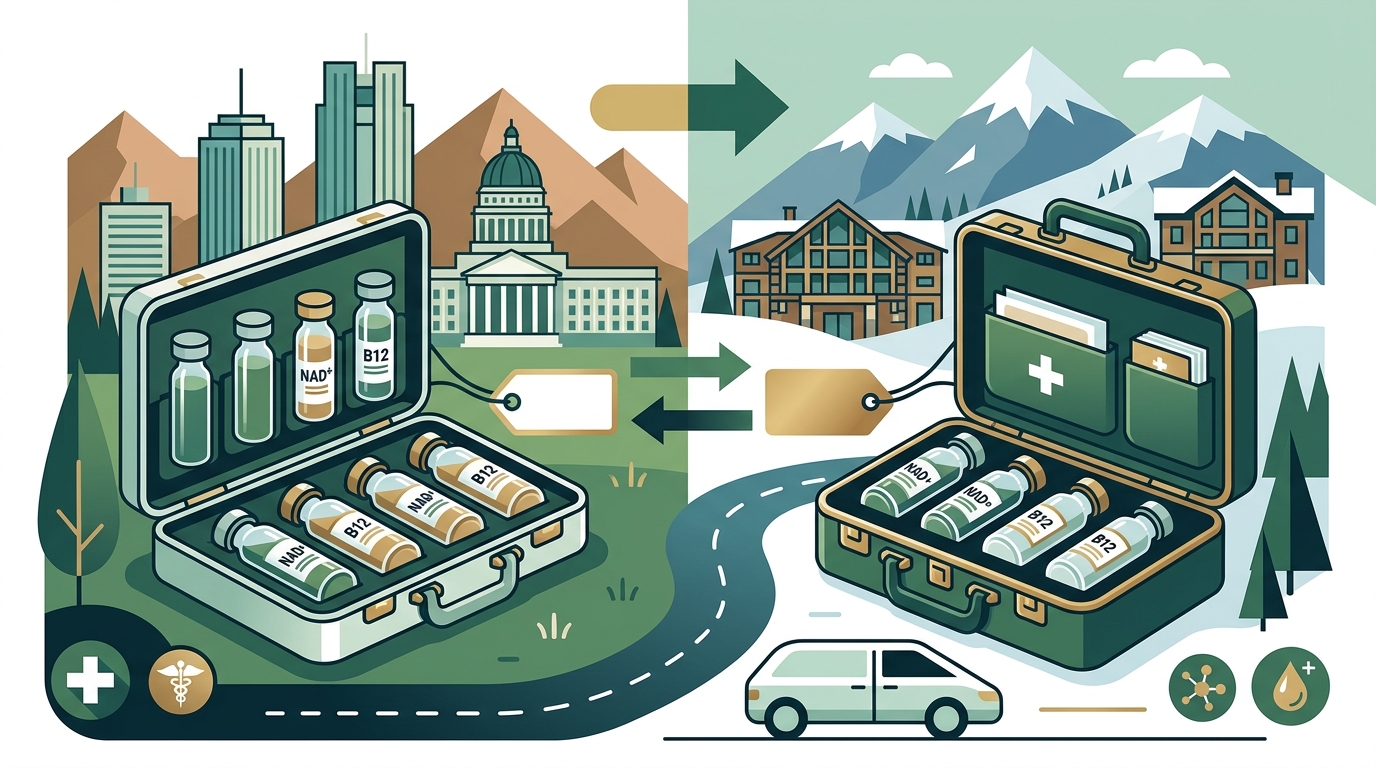 NAD+ and B12 Shot Pricing: Salt Lake City vs Park City Concierge