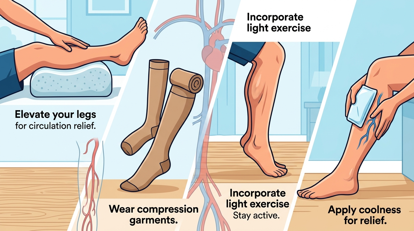Managing Painful Bulging Leg Veins at Home: A Step-by-Step Guide