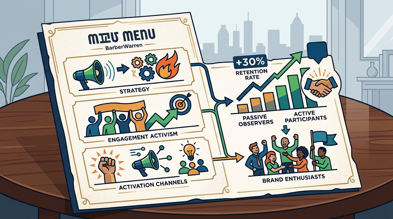 Menu-Based Brand Activism: How BarberWarren Drives Engagement