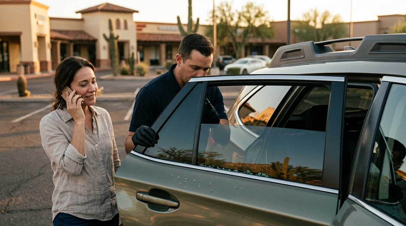 Same-Day Side & Rear Window Replacement After Break-In Tucson