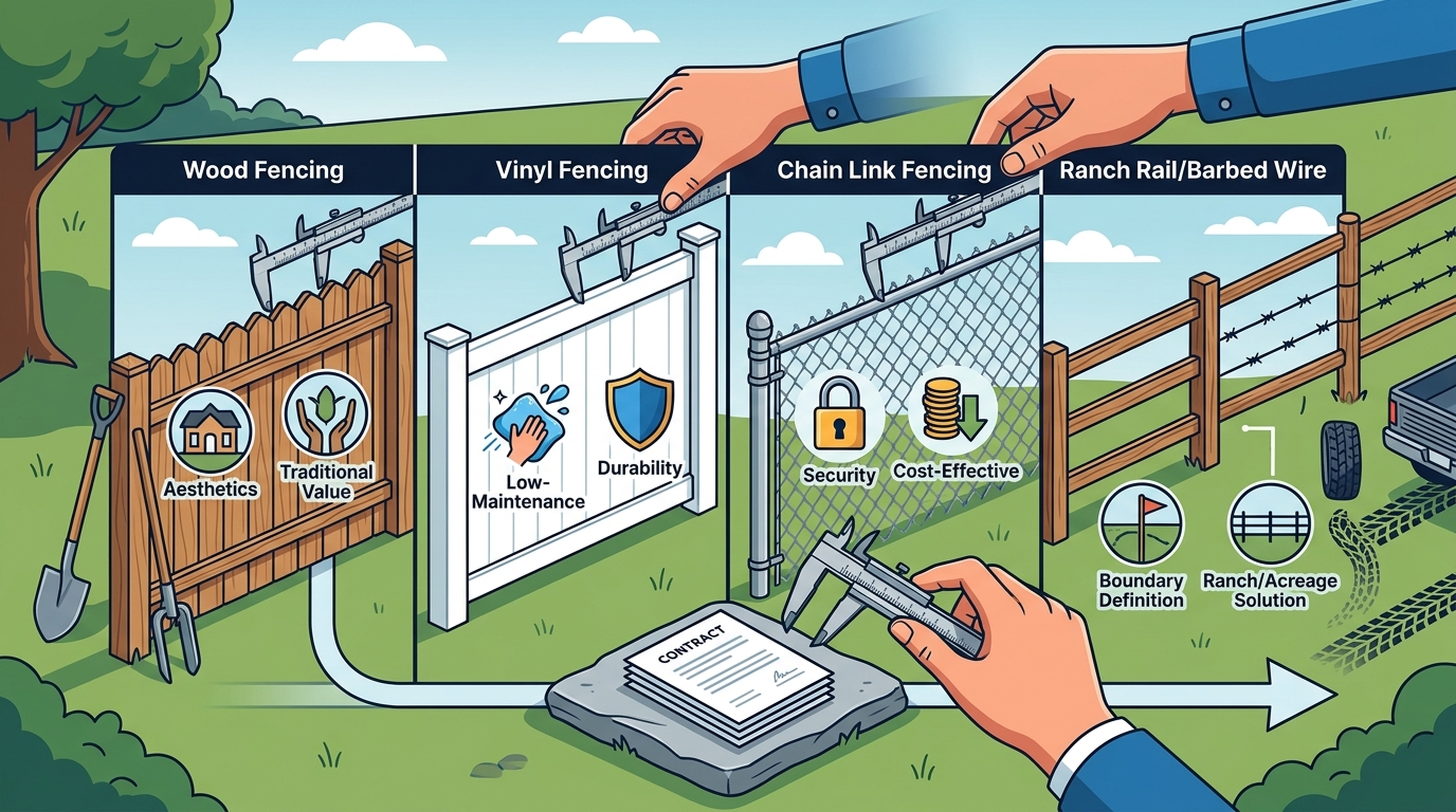 Comparing Fence Types: Wood, Vinyl, Chain Link & More