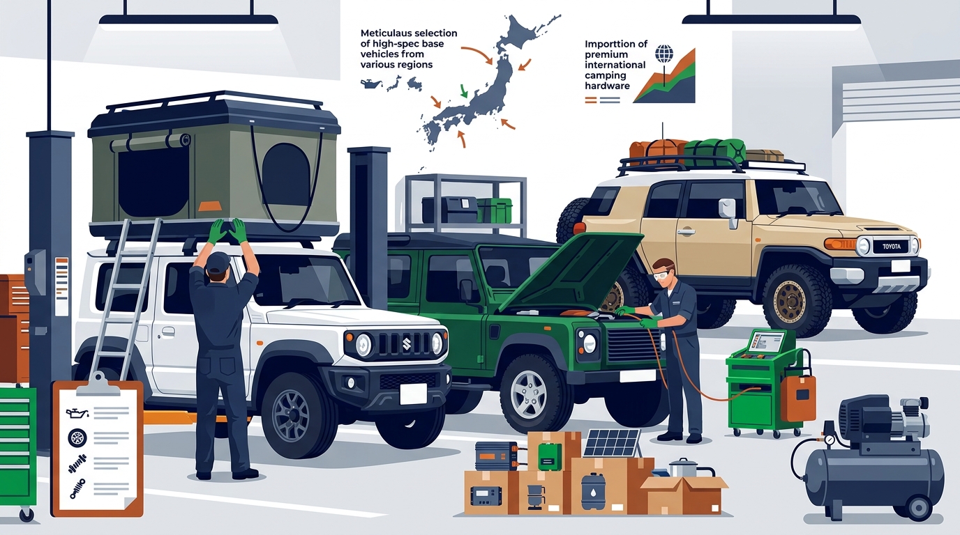 How Overland Campers Japan Sources and Maintains Vehicles
