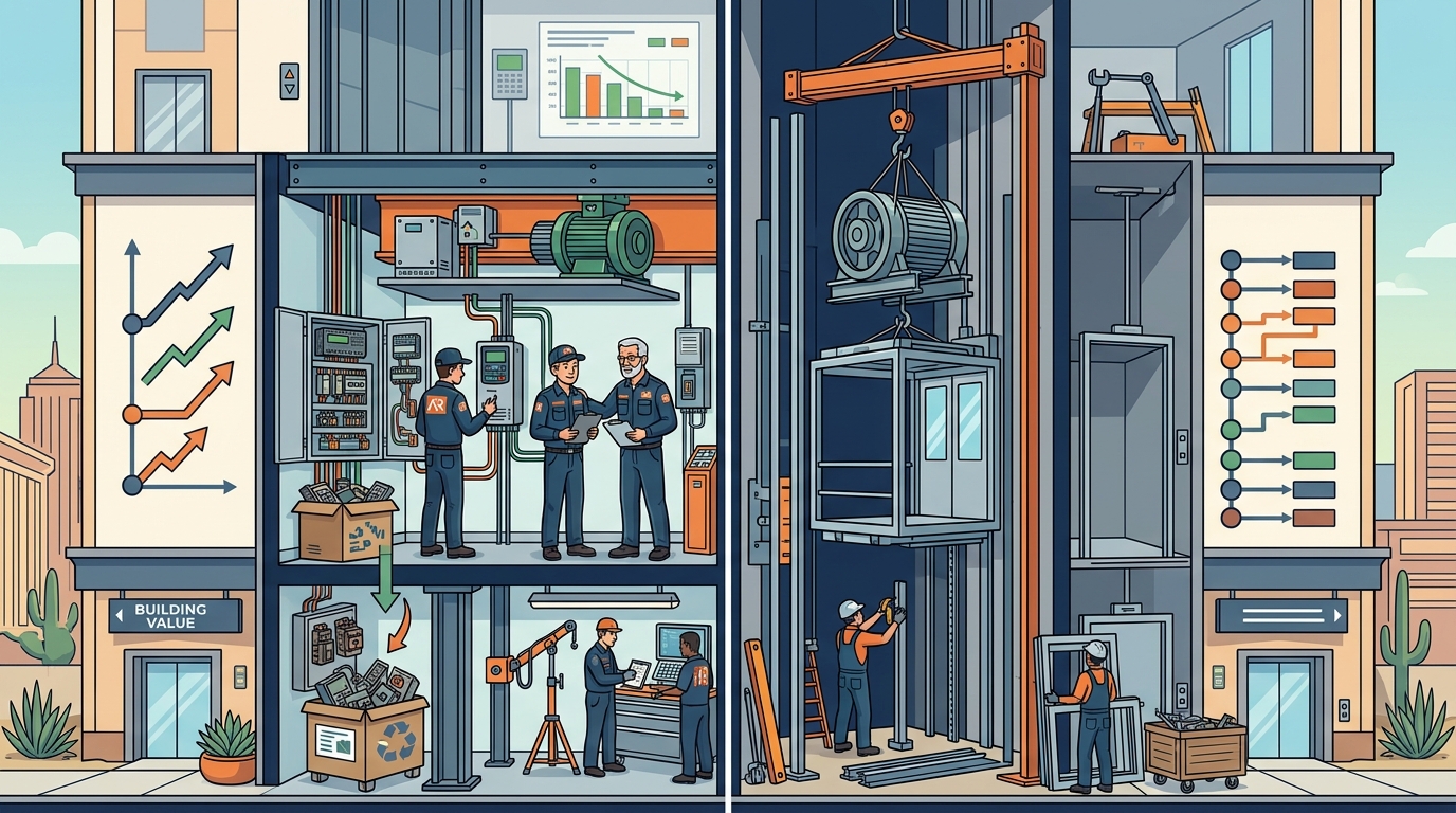 Elevator Modernization vs. Replacement: A Nevada Owner’s Guide