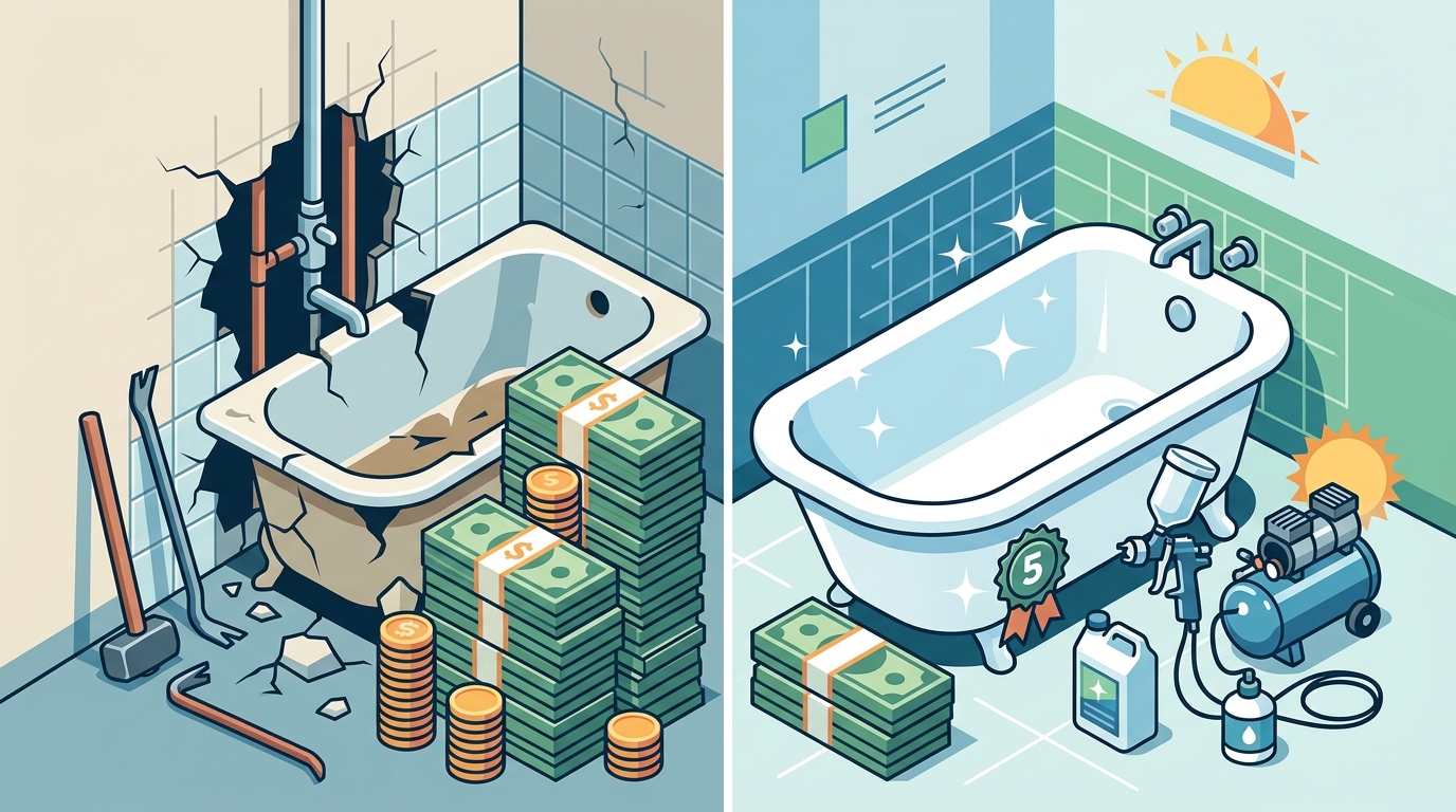 Tub Reglazing vs Replacement Cost in Corona CA: Real Scenarios