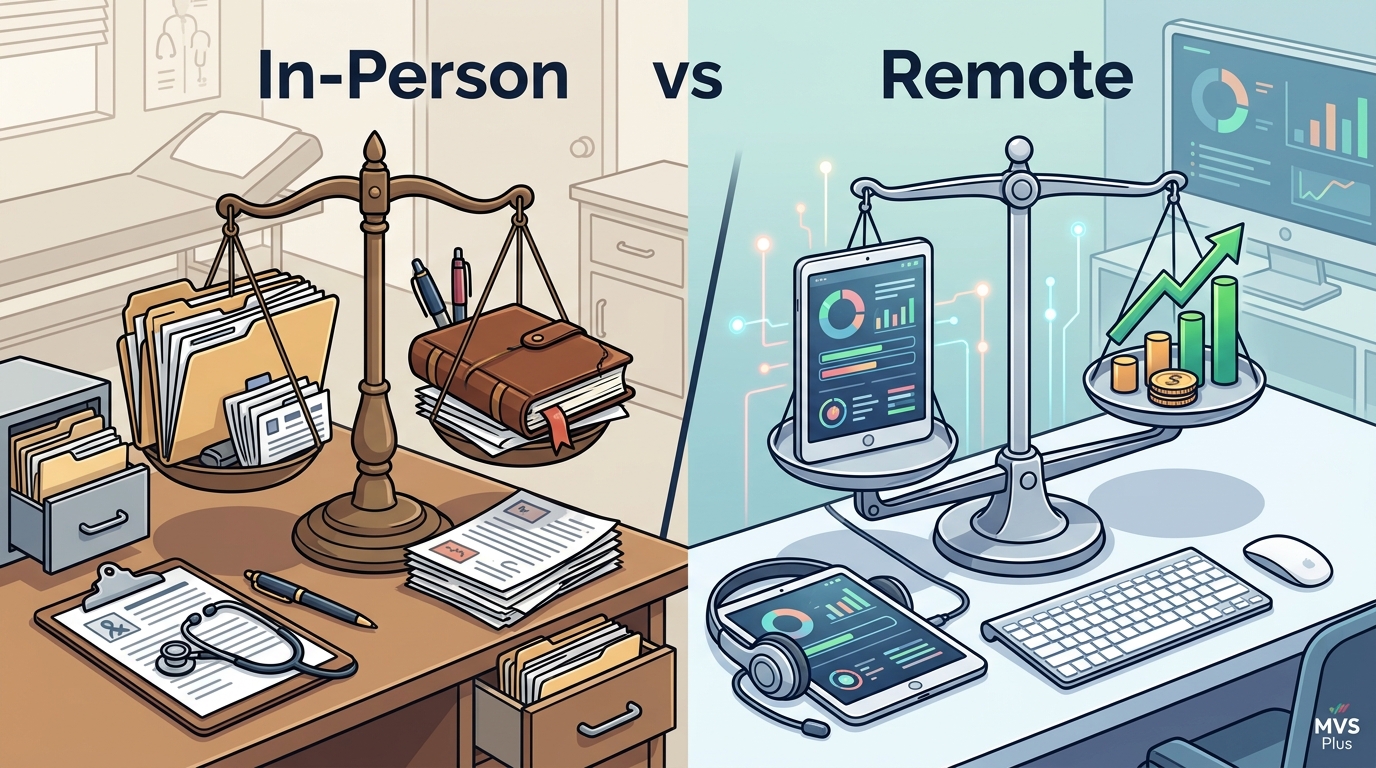 In-Person vs. Remote Medical Scribes: Cost, Compliance & ROI