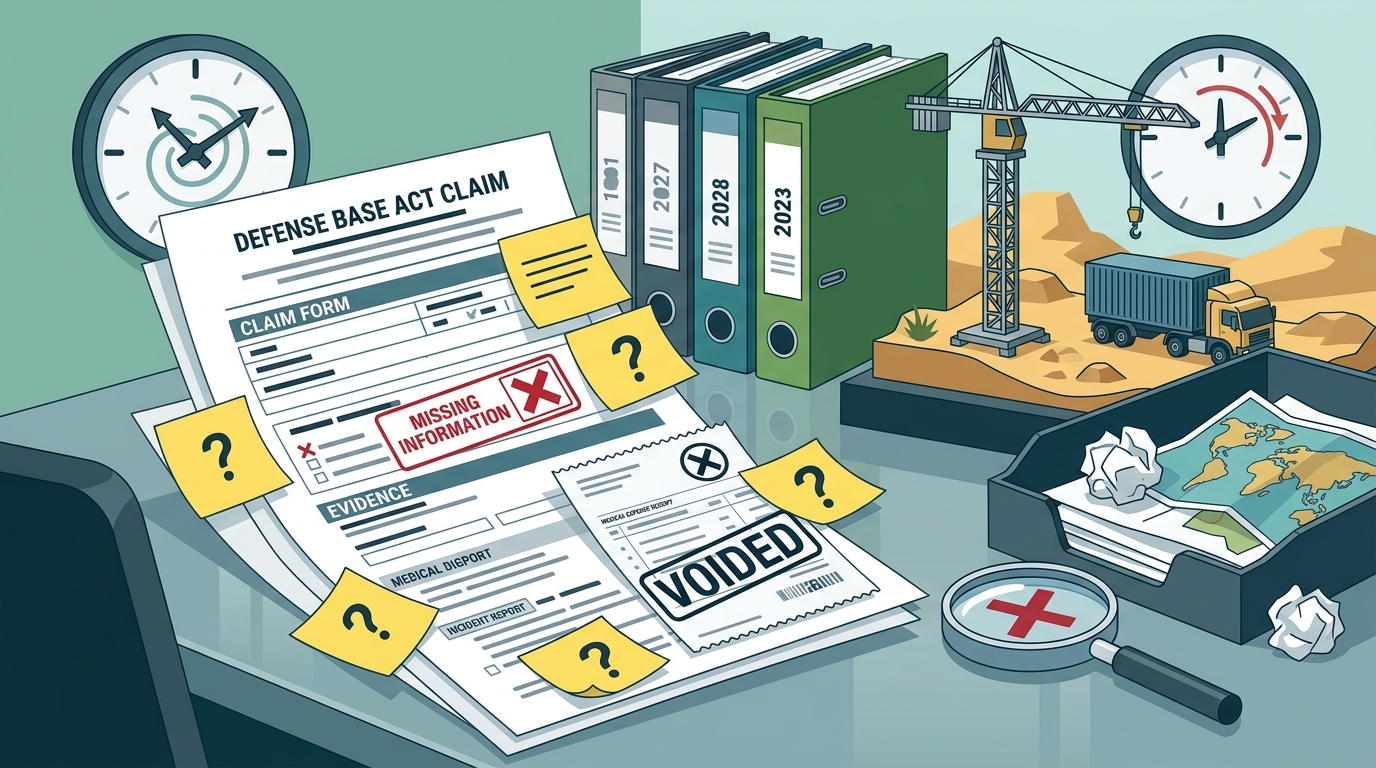 Common Mistakes When Filing a Defense Base Act Claim