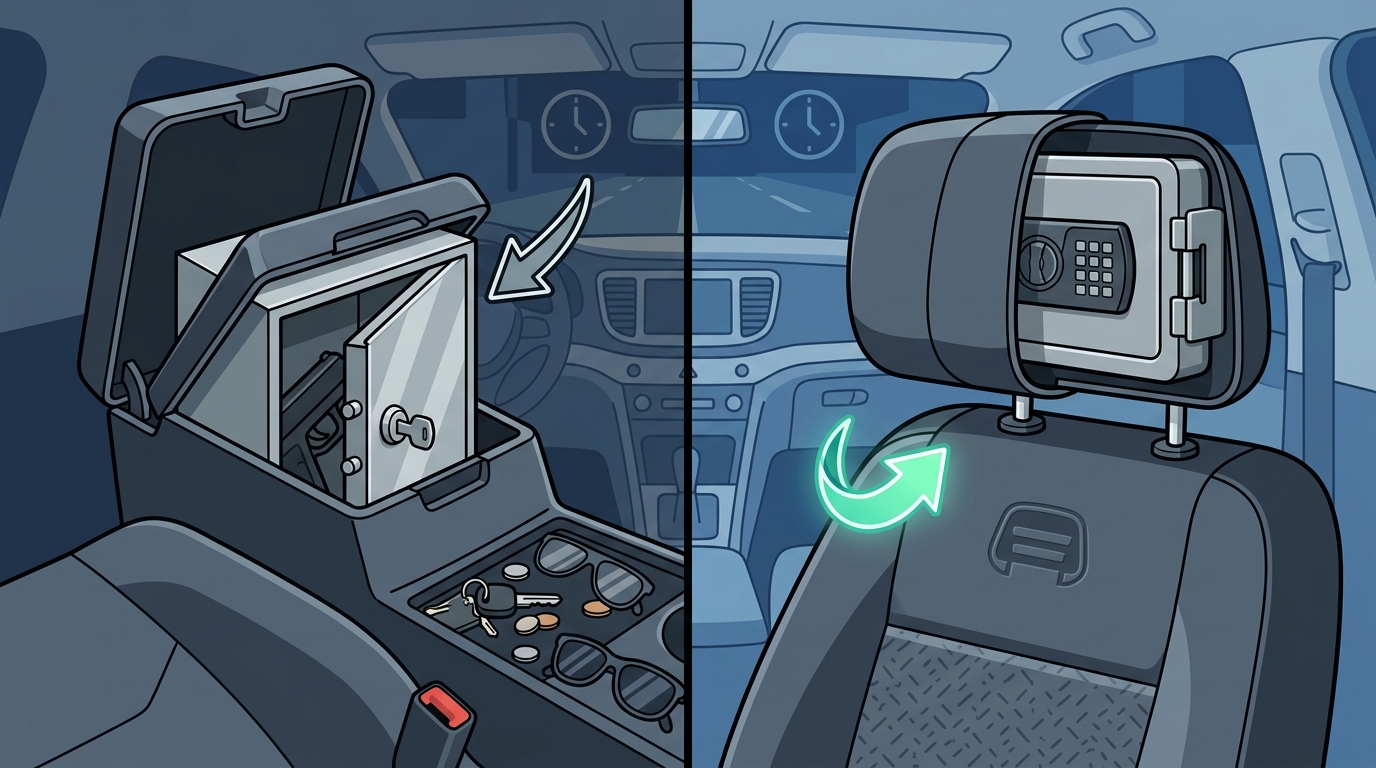 Headrest Safe vs. Console Lockers: Best In-Vehicle Security