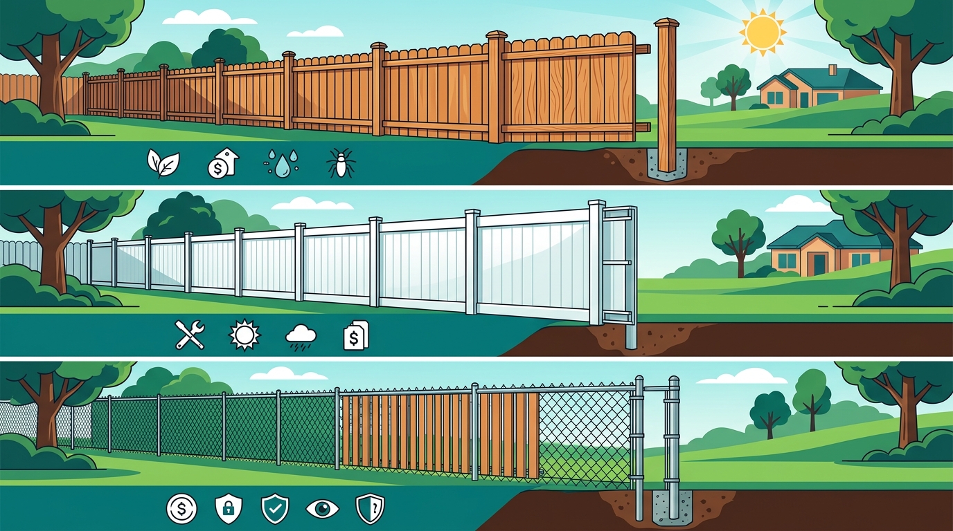 Privacy Fence Comparison: Wood, Vinyl, and Chain Link
