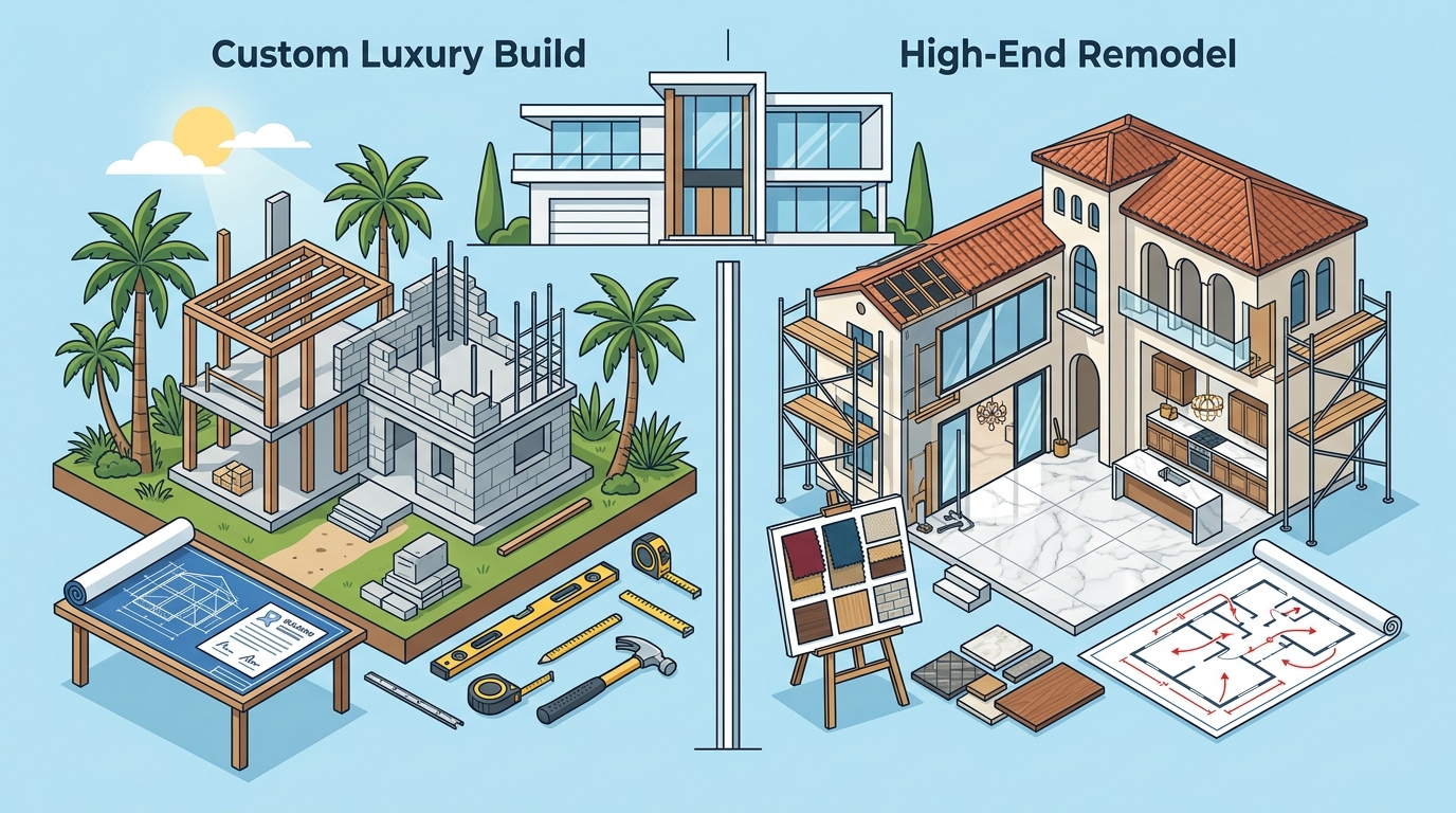 Luxury Home Comparison: Custom Build vs. High-End Remodel in 202