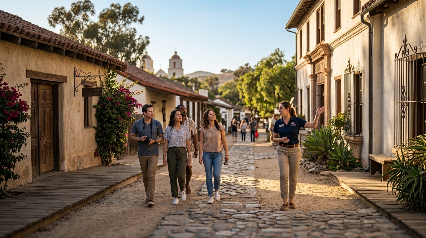 Historic Sites on an Another Side of San Diego Old Town Walking