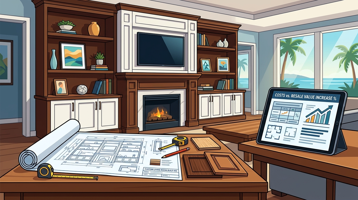 Custom Living Room Built-In Costs and Value in Tampa Bay