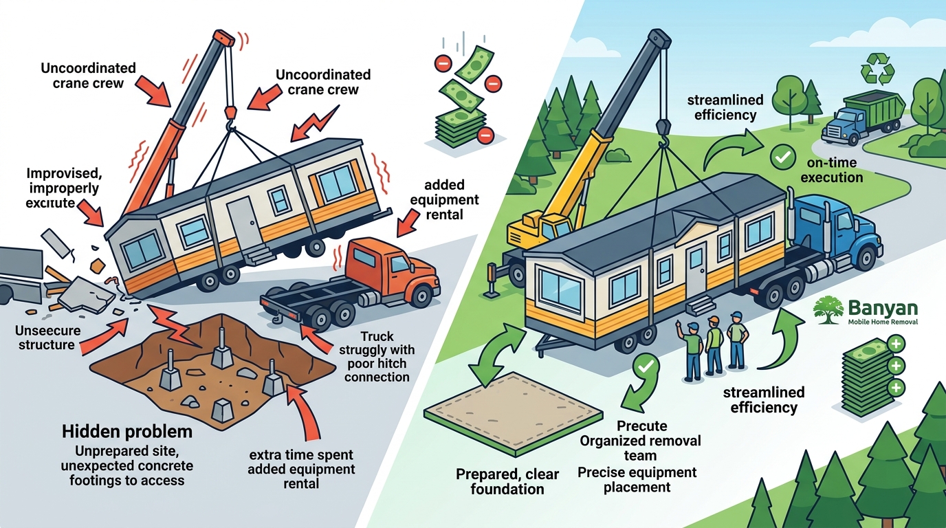 Common Mistakes That Increase Mobile Home Removal Costs