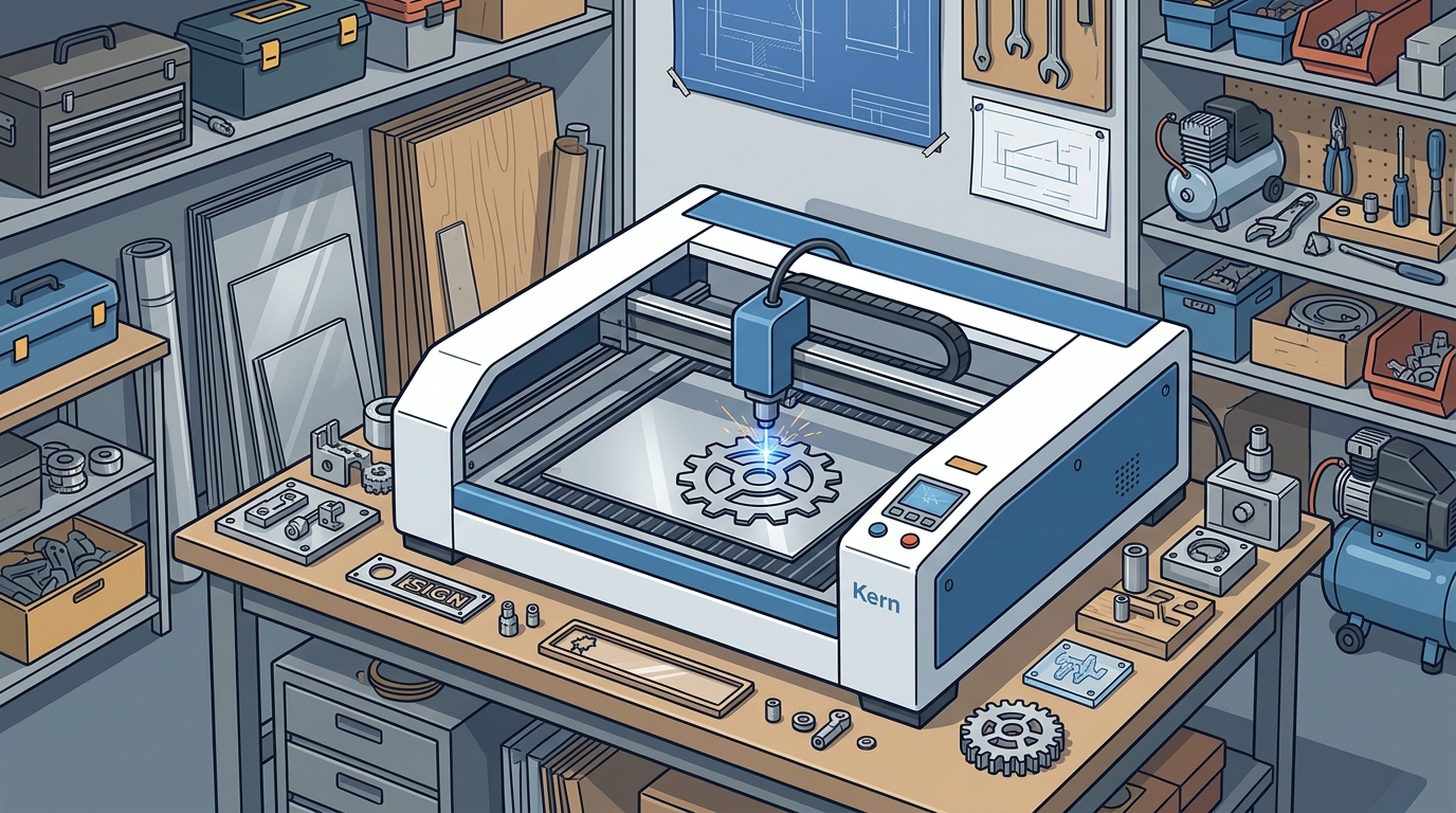 Compact Laser Cutters for Small Shops: Kern’s Top Picks