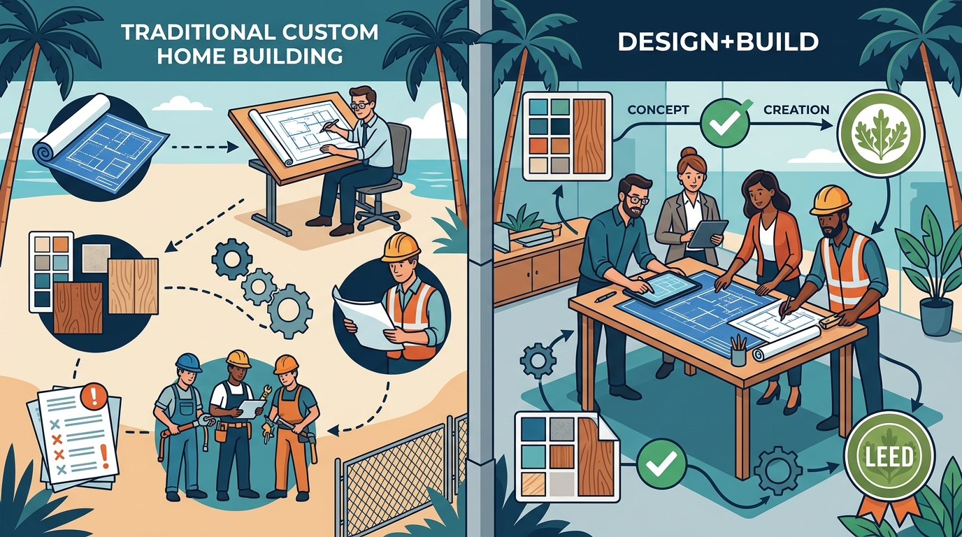 Design+Build vs Traditional Custom Home Building in Sarasota