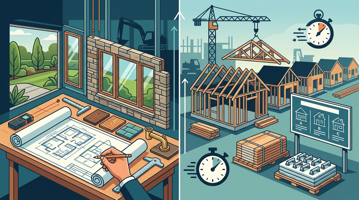 Custom Home Builders vs. Production Builders: A 2026 Cost & Risk