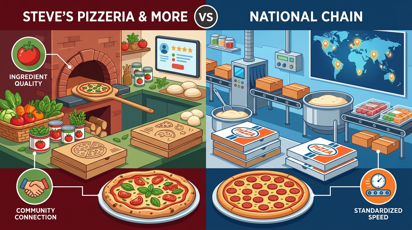 Pizza Showdown: Steve's Pizzeria vs. National Chains