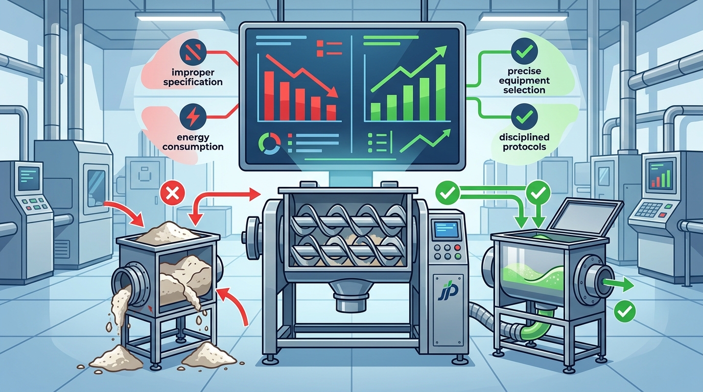 Common Mistakes When Selecting and Operating Ribbon Blenders