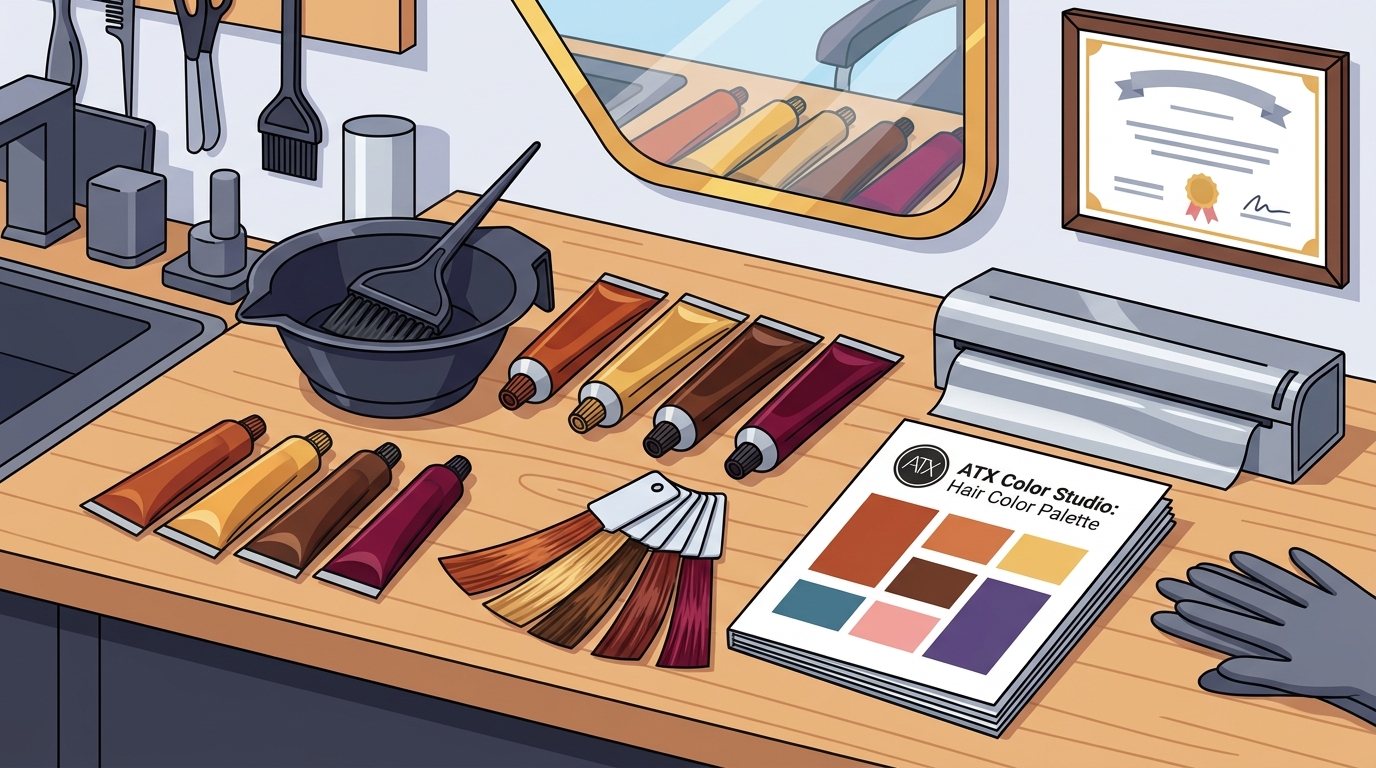 Using ATX Color Studio for Professional Hair Color Services