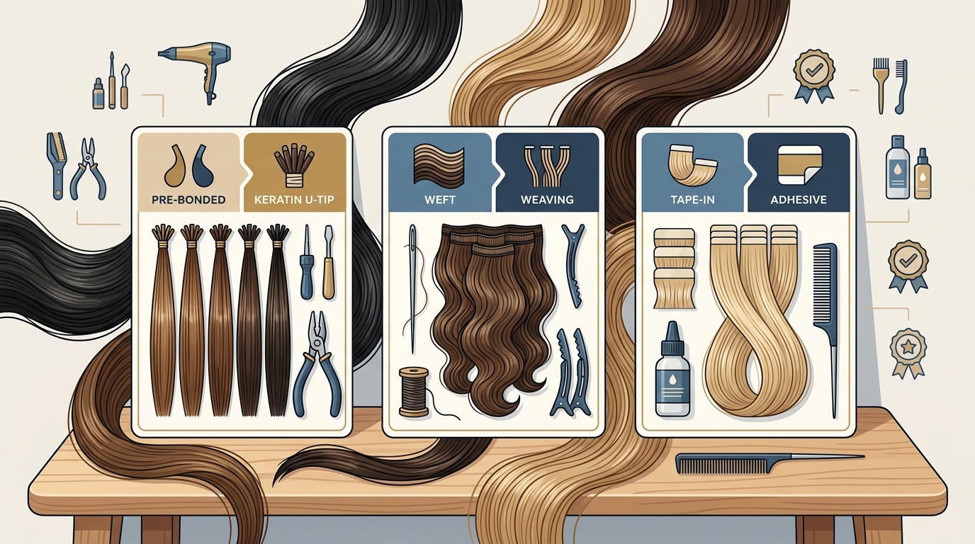 Choosing the Right 100% Human Hair Extension Type
