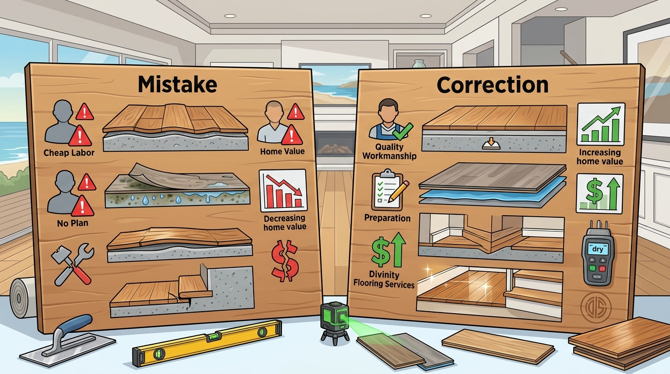 Common Flooring Contractor Mistakes in Orange County and How to