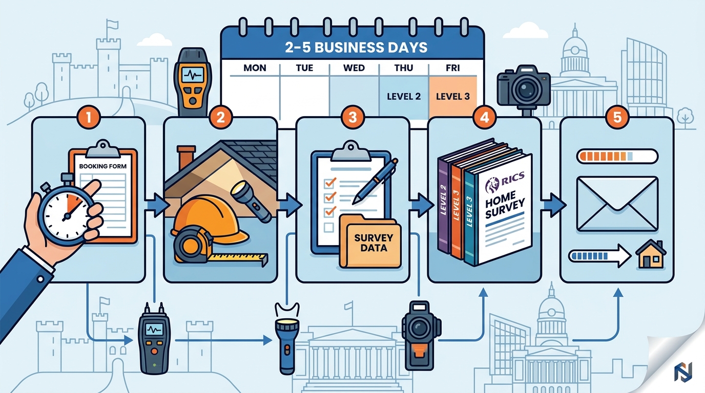 Property Survey Timelines in Nottingham: Booking to Report