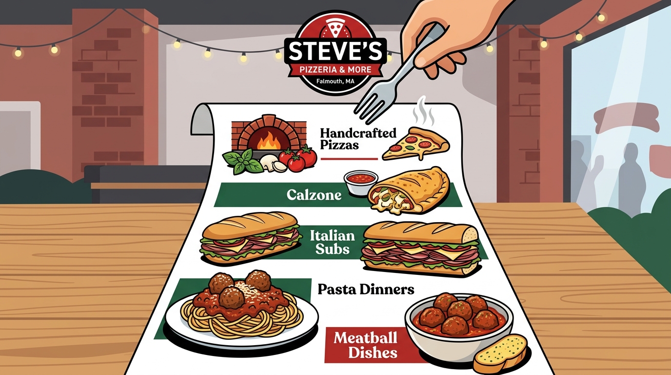 Steve's Pizzeria & More Falmouth Menu: Complete Italian Dish