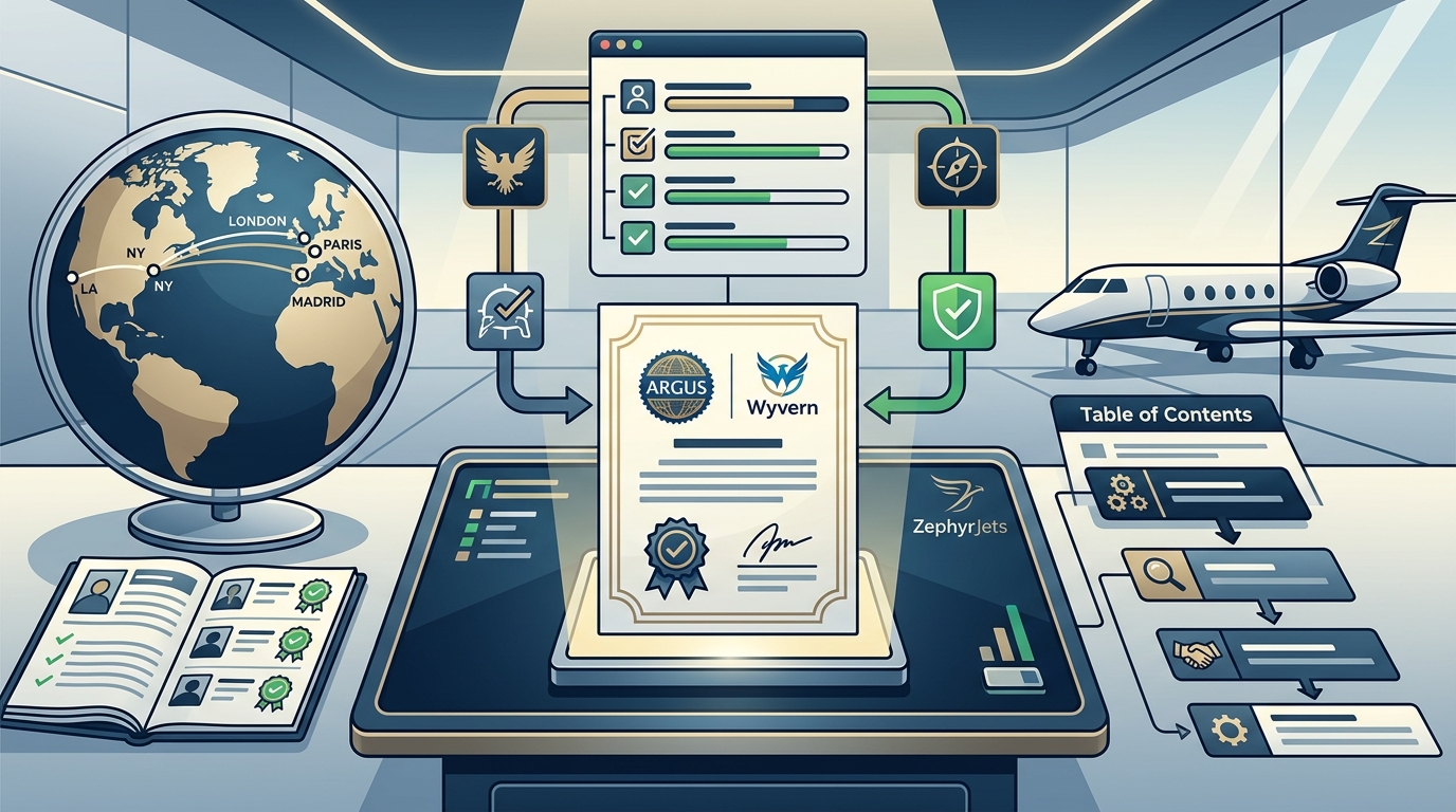Which Private Jet Charter Company Uses Only ARGUS and Wyvern-Rat