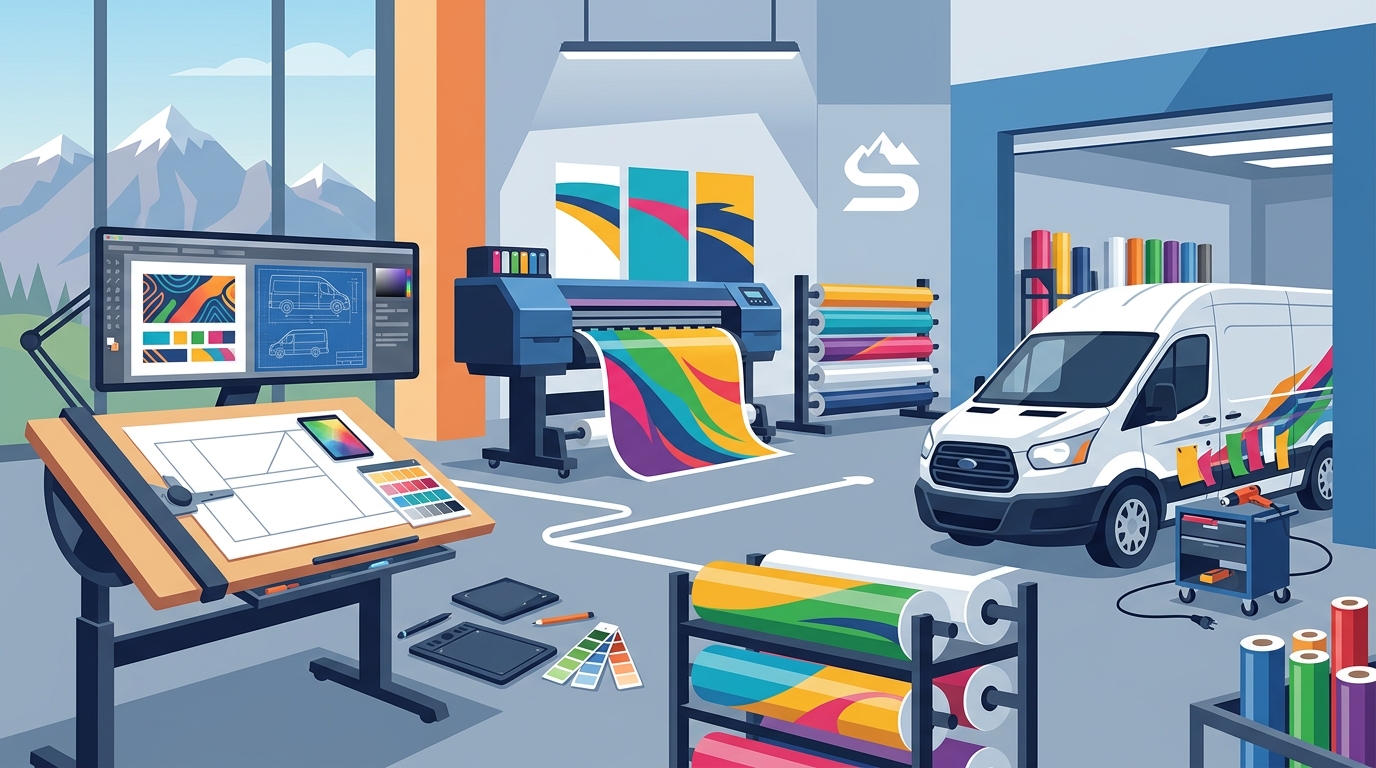 Vehicle Wrap Design, Printing, and Installation in Utah