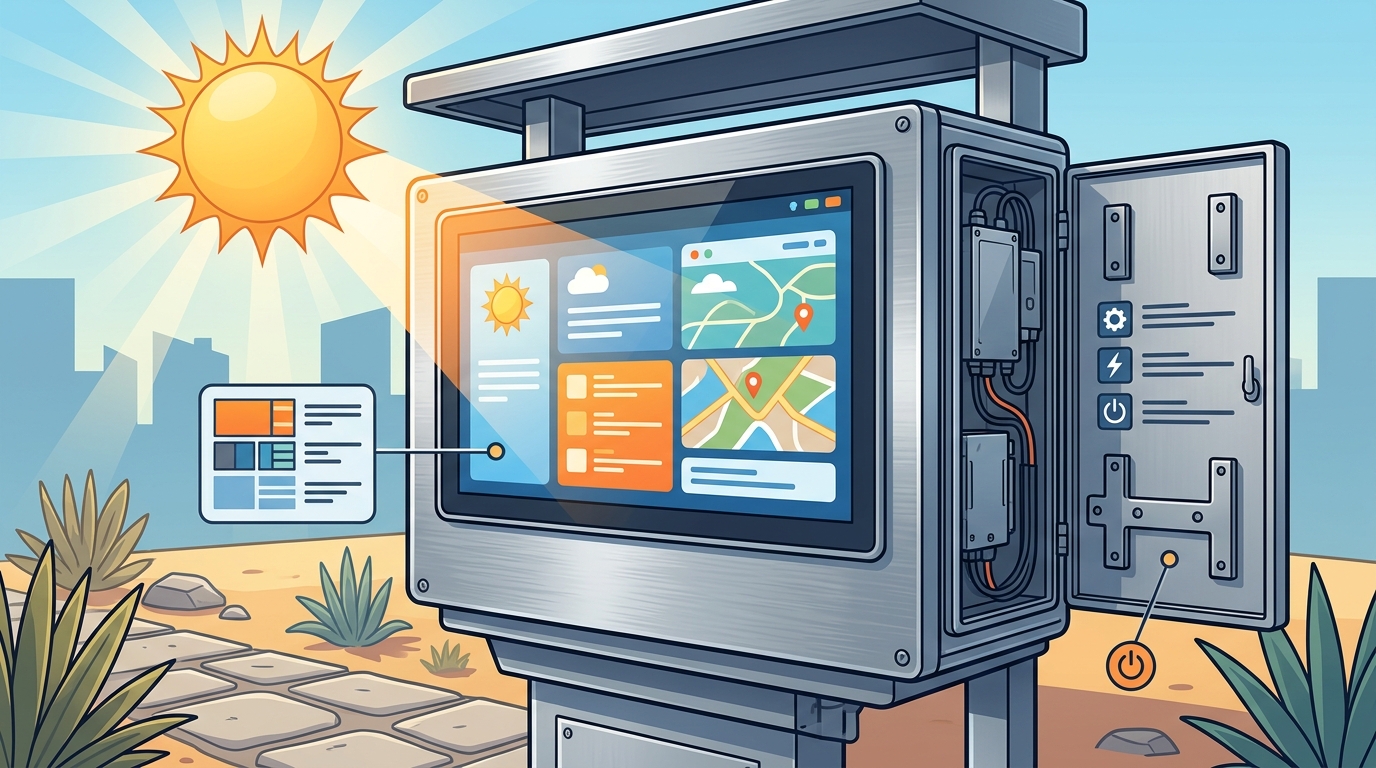 Sunlight-Readable Monitor Guide for Outdoor Kiosks