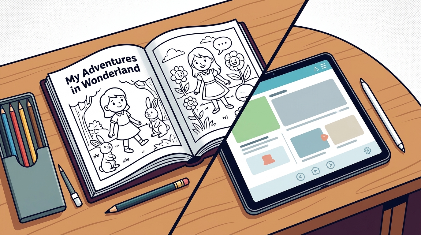 Printed Personalized Books vs. Digital Apps for Kids