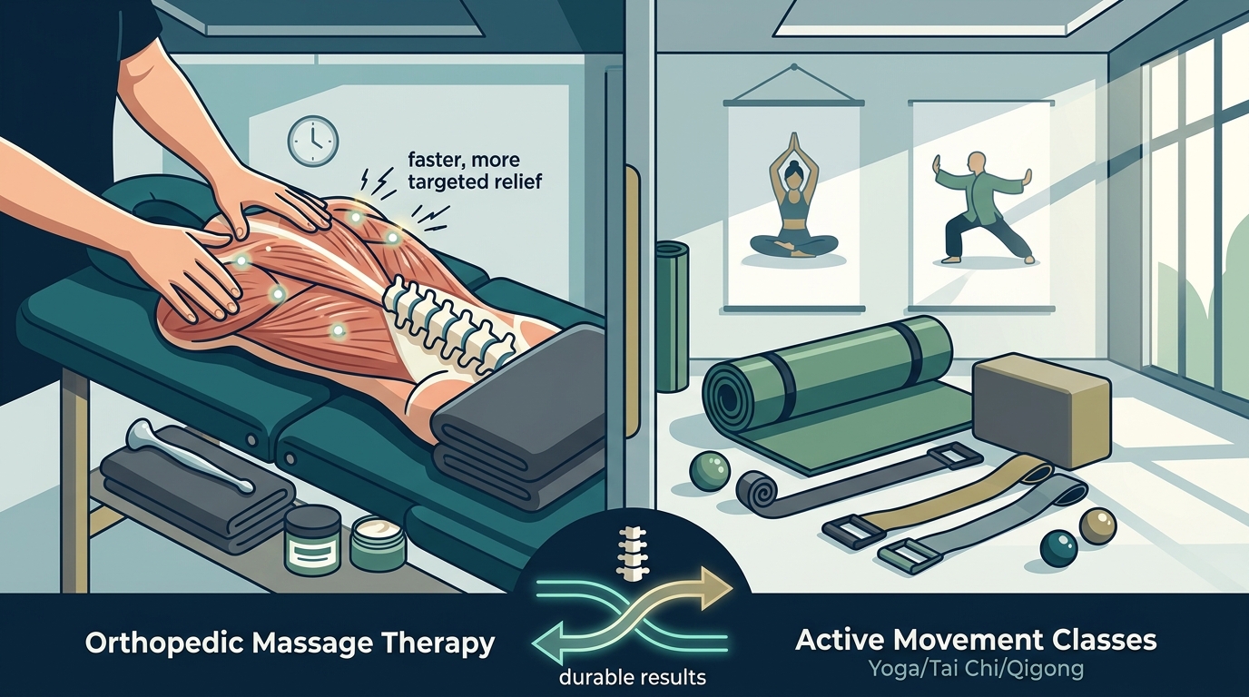 Massage Therapy vs Active Movement for Chronic Back Pain