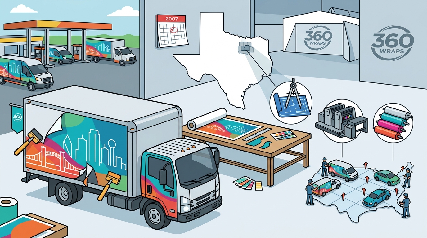 Fleet Vehicle Wrap Design in Dallas-Fort Worth: 360 Wraps Guide